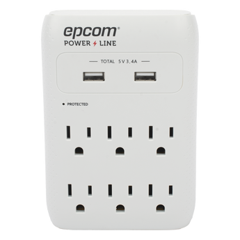 Multicontactos y protectores contra picos EPCOM Powerline EPLSPWUSB