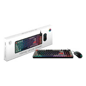Kit teclado y mouse MSI Forge GK110 Combo Us negro