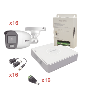 Kits de videovigilancia EPCOM ColorVu KE1080PL/16BCA