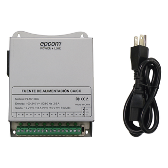 Fuentes de alimentación para seguridad EPCOM Powerline PL-8C-15DC